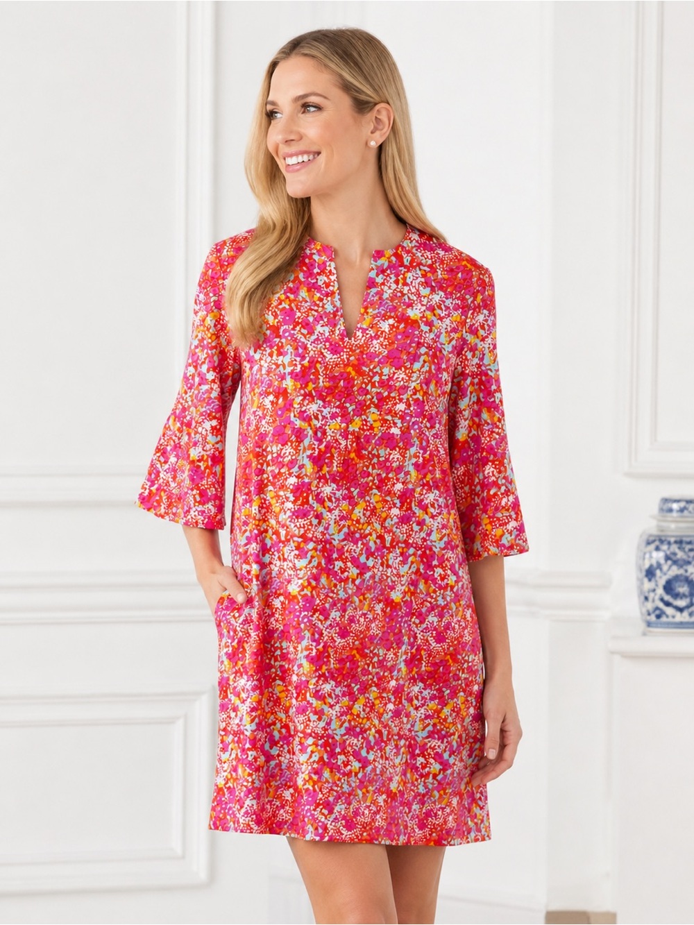 JUDE CONNALLY Kerry Dress Lightweight Jude Cloth statement sleeve resort wear
